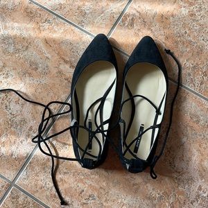Zara Tie Up Flats